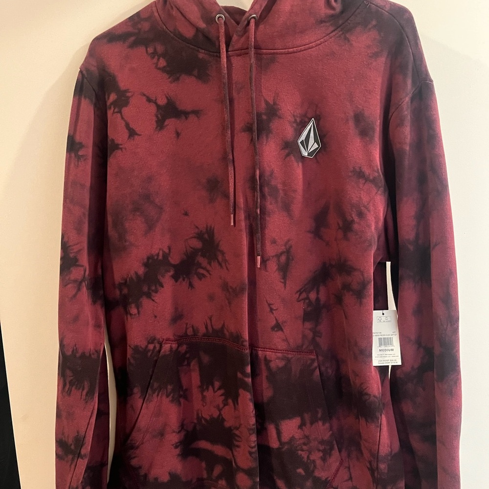 Volcom Red Tie-Dye Hoodie